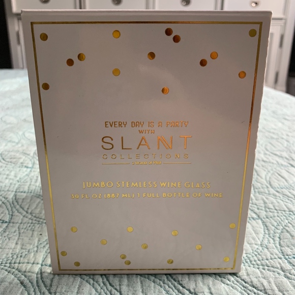 Slant Jumbo Stemless Wine Glass - Bride to be - Picture 6 of 8